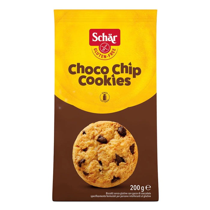 Choco Chip Cookies 200g - Schär

Choko Chip Cookies von Dr. Schär sind leckere glutenfreie Kekse mit Schokoladestückchen.