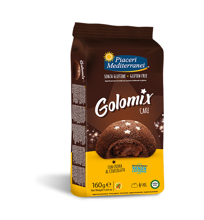 Golomix Cake 160g -Piaceri Mediterranei

Unser weicher Kakaosnack, gefüllt mit zarter Schokoladencreme und verziert mit süßen Zuckersternen, verspricht pures Naschvergnügen. Der glutenfreie Golomix-Kuchen steht für unwiderstehliche Köstlichkeit – eine kleine Sünde, die man sich gönnen sollte!