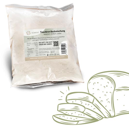 Toastgenuss Backmischung 350g - Komeko- MHD 23.7.2026