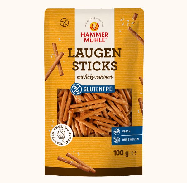 Laugen Sticks 100g -Hammermühle

Diese köstlichen glutenfreien Laugensticks sind der perfekte Snack für zwischendurch! Goldbraun und knusprig gebacken, bieten sie ein unwiderstehliches Knusper-Erlebnis.
