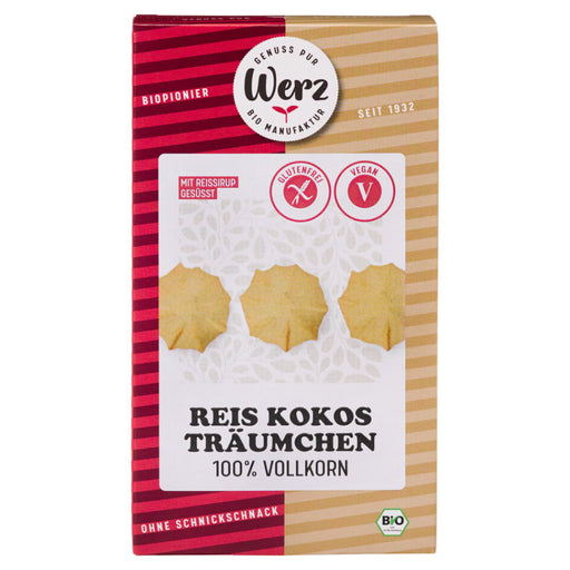 Reis Kokos Träumchen 110g- Werz bio

Feines Gebäck für die Kaffee- oder Teerunde. Auch für zwischendurch immer gern genommen.