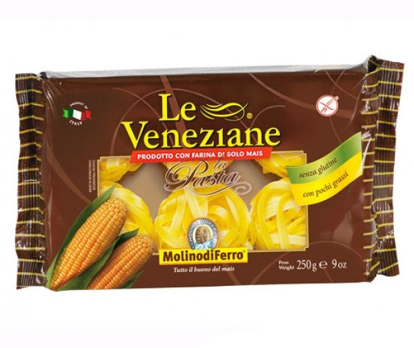 Fettucce 250g - Le Veneziane

Die glutenfreien Nudeln von Molino di Ferro schmecken hervorragend in Verbindung mit den ebenfalls glutenfreien Nudelsoßen von Molino d. Ferro.