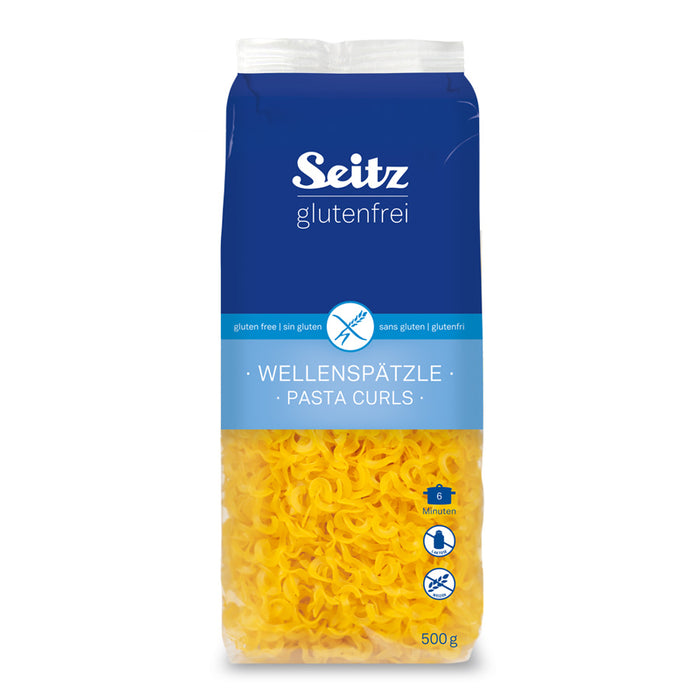 Wellenspätzle 500g - Seitz

Glutenfreie Wellenspätzle (Kräuselspätzle) von Seitz.. Eine gelungene Verwandte der Spätzle, passt zu schwäbischen Linsen genauso wie in italienische Minestrone.